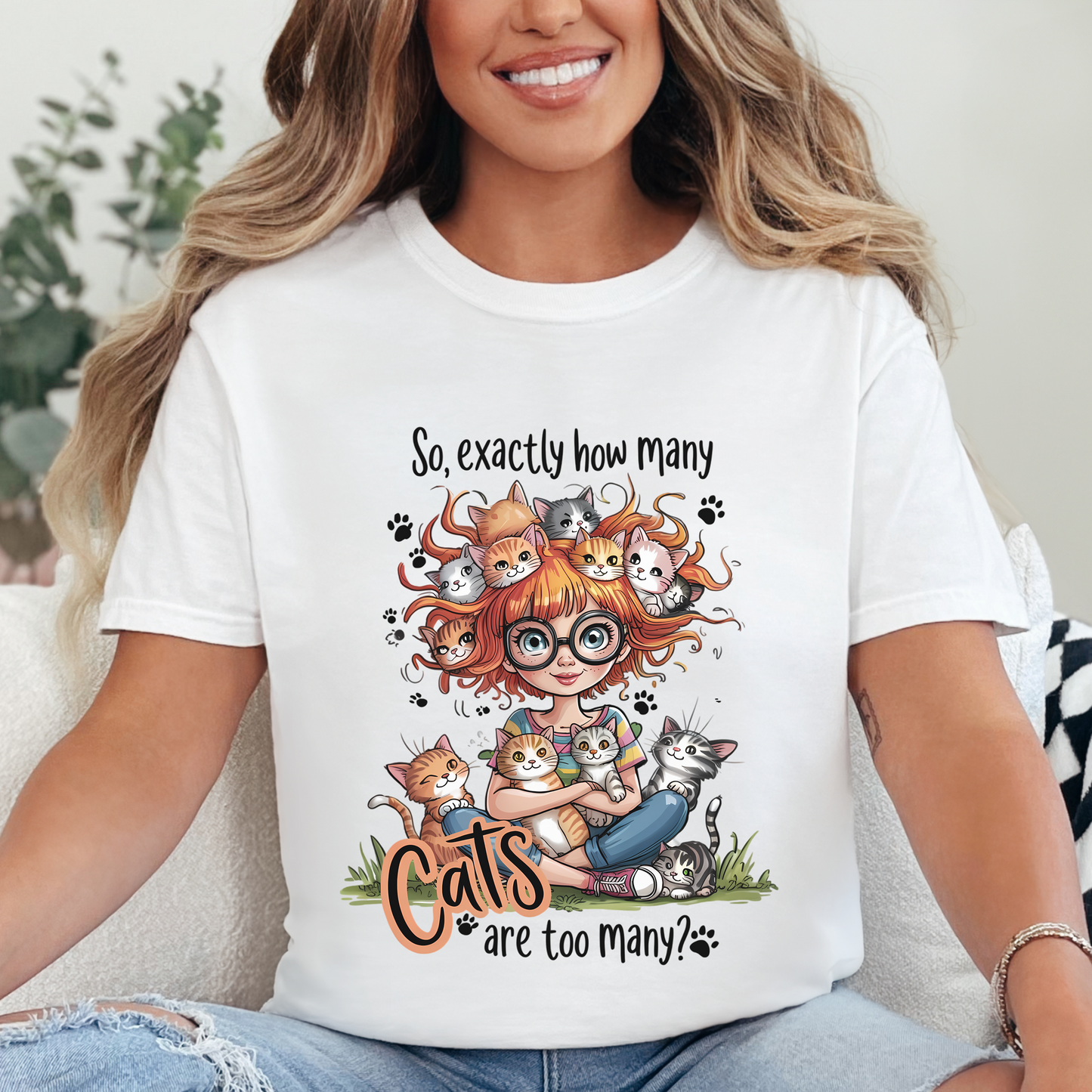 CAT LOVER TSHIRT FOR CAT MOM TEE UNISEX GIFT