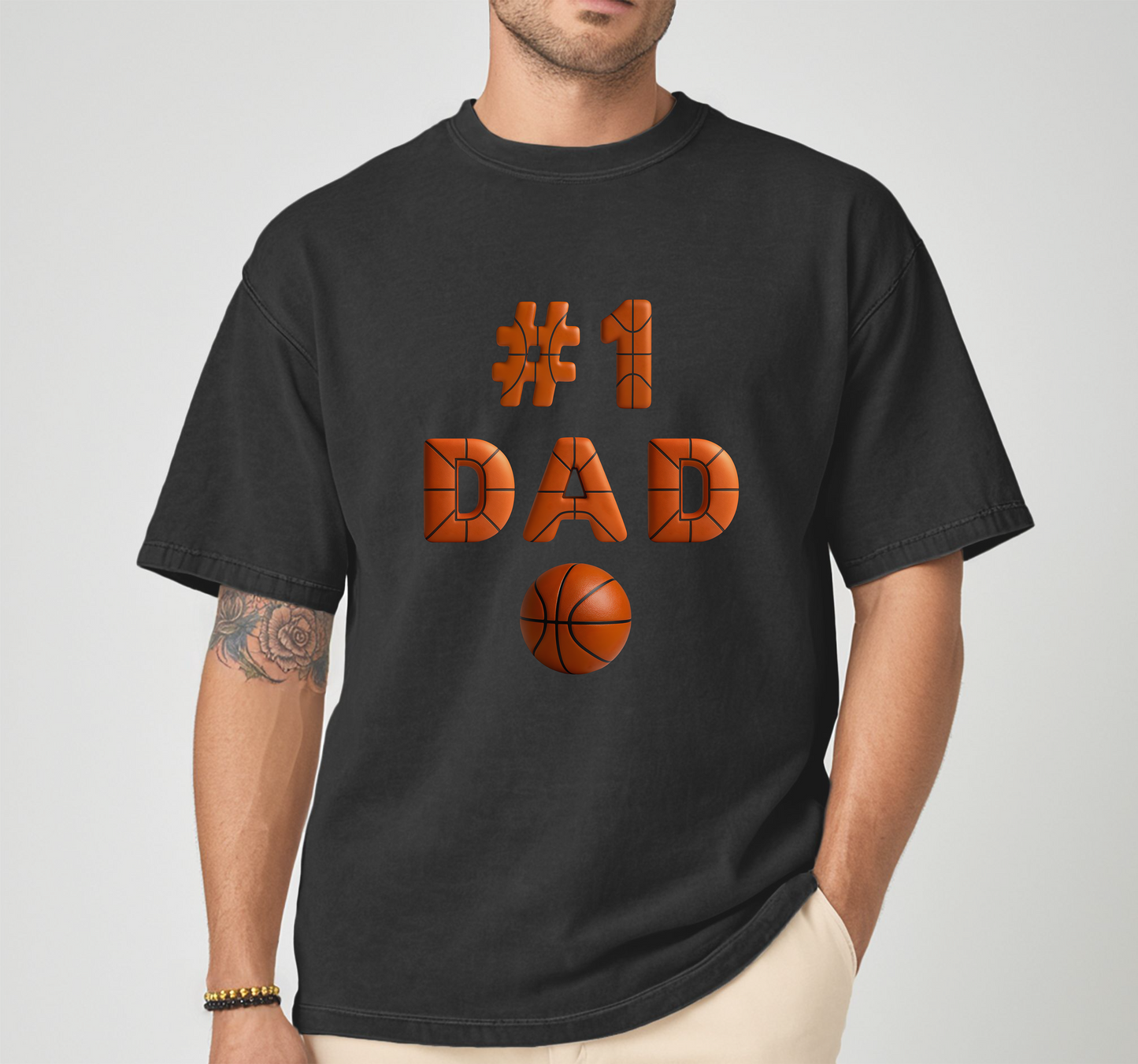 BASKETBALL # 1 DAD TSHIRT SPORTS DAD TEE GIFT