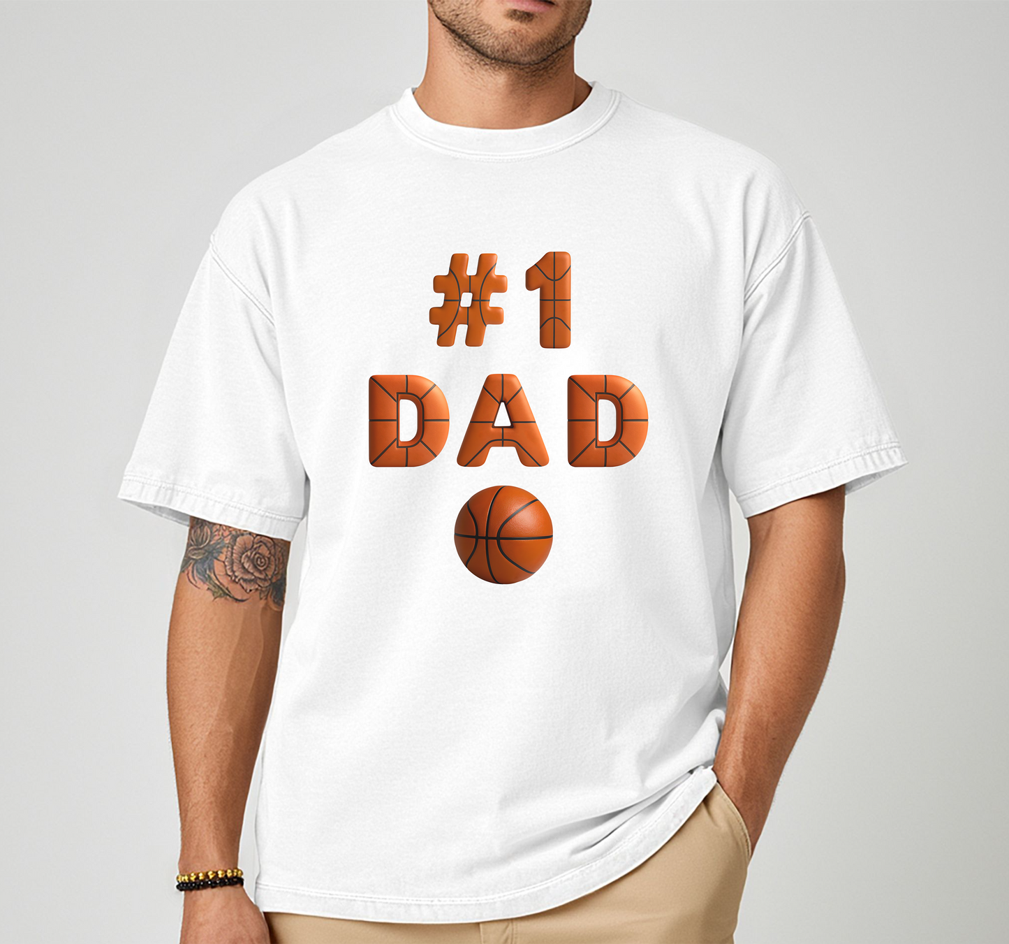 BASKETBALL # 1 DAD TSHIRT SPORTS DAD TEE GIFT