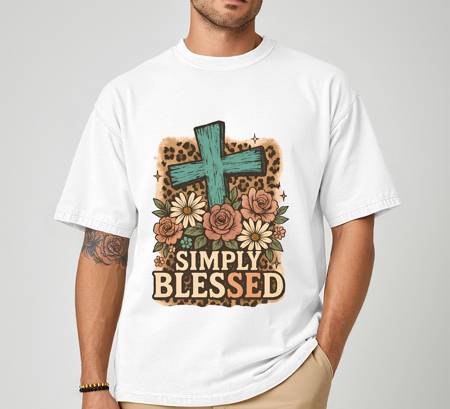 UNISEX SIMPLY BLESSED RELIGION TEE FAITH TSHIRT GIFT