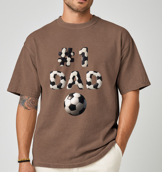 SOCCER # 1 DAD TSHIRT MENS SPORTS TEE GIFT