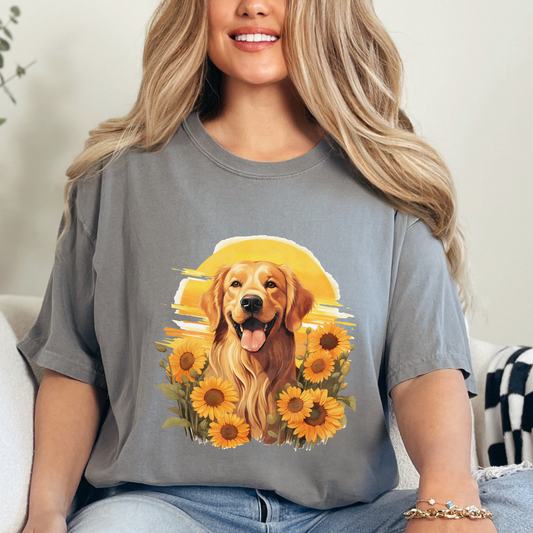 UNISEX GOLDEN RETRIEVER TSHIRT DOG LOVER TEE GIFT